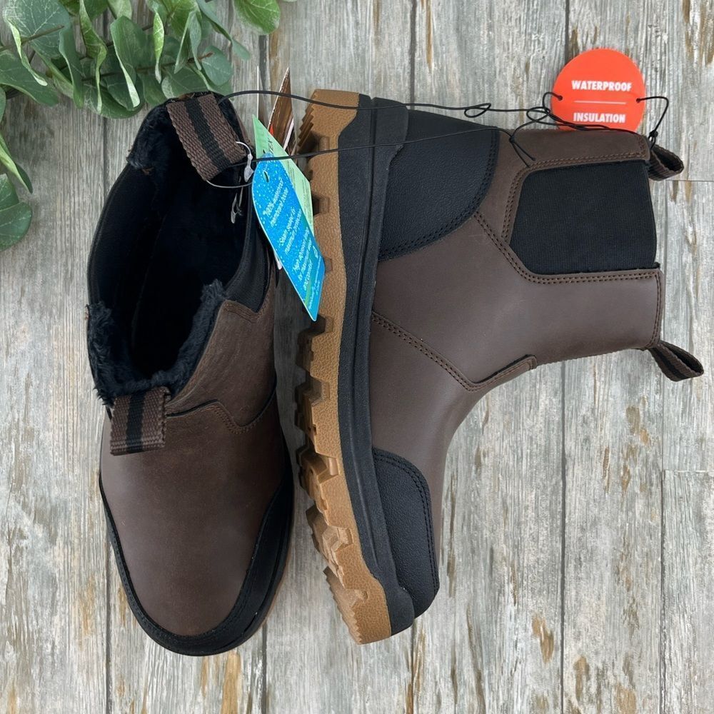 Men's Chelsea Snow Boots Winter Shoes Size 8